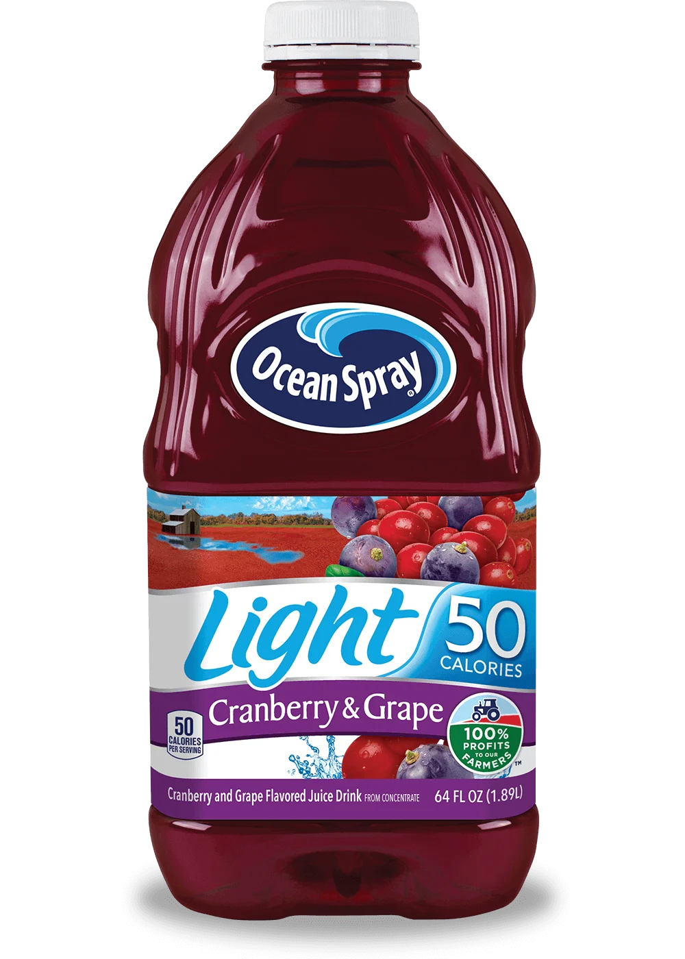 Bebida light de Cranberry y uva 64oz